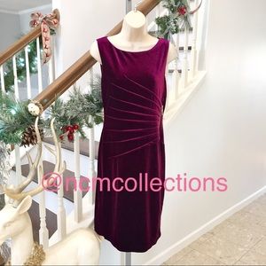 IVANKA TRUMP DRESS PURPLE VELVET FITTED PARTY 8